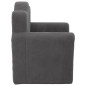 vidaXL Divano Letto per Bambini Antracite in Morbido Peluche vidaXL Divano Letto per Bambini Antracite in Morbido Peluche