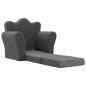 vidaXL Divano Letto per Bambini Antracite in Morbido Peluche vidaXL Divano Letto per Bambini Antracite in Morbido Peluche