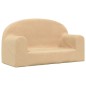 vidaXL Divano per Bambini a 2 Posti Crema in Morbido Peluche vidaXL Divano per Bambini a 2 Posti Crema in Morbido Peluche