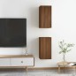 Mobili TV 2 pz Rovere Marrone 30,5x30x60cm in Legno Multistrato Mobili TV 2 pz Rovere Marrone 30,5x30x60cm in Legno Multistrato
