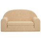 vidaXL Divano Letto per Bambini a 2 Posti Crema in Morbido Peluche vidaXL Divano Letto per Bambini a 2 Posti Crema in Morbido Peluche