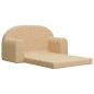 vidaXL Divano Letto per Bambini a 2 Posti Crema in Morbido Peluche vidaXL Divano Letto per Bambini a 2 Posti Crema in Morbido Peluche