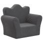 vidaXL Divano per Bambini Antracite in Morbido Peluche vidaXL Divano per Bambini Antracite in Morbido Peluche