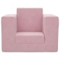 vidaXL Divano per Bambini Rosa in Morbido Peluche vidaXL Divano per Bambini Rosa in Morbido Peluche