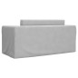 vidaXL Divano Letto per Bambini a 2 Posti Grigio Chiaro in Peluche vidaXL Divano Letto per Bambini a 2 Posti Grigio Chiaro in Peluche