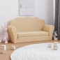 vidaXL Divano Letto per Bambini a 2 Posti Crema in Morbido Peluche vidaXL Divano Letto per Bambini a 2 Posti Crema in Morbido Peluche