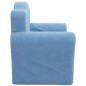 vidaXL Divano per Bambini Blu in Morbido Peluche vidaXL Divano per Bambini Blu in Morbido Peluche