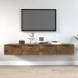Mobili Pensili 2 pz Rovere Fumo 68x30x20 cm Legno Multistrato Mobili Pensili 2 pz Rovere Fumo 68x30x20 cm Legno Multistrato