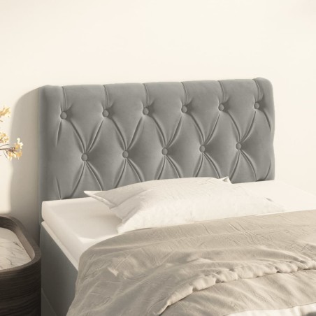 vidaXL Testiera Grigio Chiaro 80x7x78/88 cm in Velluto