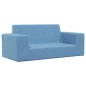 vidaXL Divano per Bambini a 2 Posti Blu in Morbido Peluche vidaXL Divano per Bambini a 2 Posti Blu in Morbido Peluche