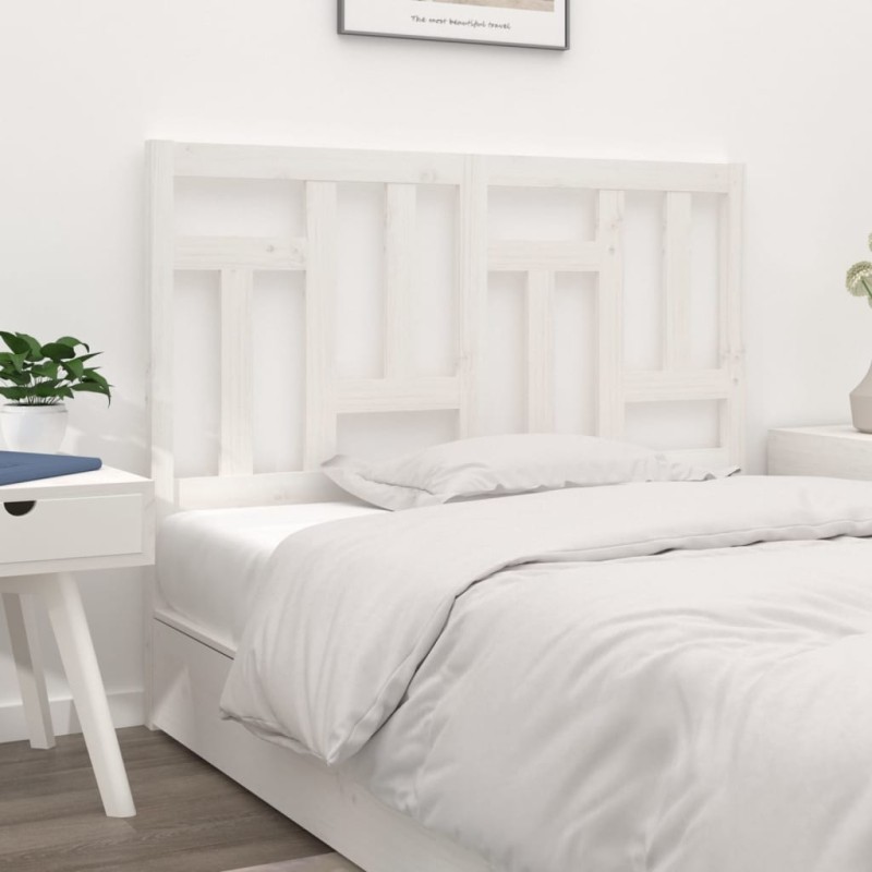 Testiera per Letto Bianca 205,5x4x100 cm Legno Massello di Pino Testiera per Letto Bianca 205,5x4x100 cm Legno Massello di Pino