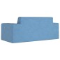 vidaXL Divano per Bambini a 2 Posti Blu in Morbido Peluche vidaXL Divano per Bambini a 2 Posti Blu in Morbido Peluche
