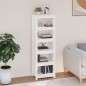 Libreria Bianca 50x35x154 cm in Legno Massello di Pino Libreria Bianca 50x35x154 cm in Legno Massello di Pino