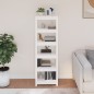 Libreria Bianca 50x35x154 cm in Legno Massello di Pino Libreria Bianca 50x35x154 cm in Legno Massello di Pino