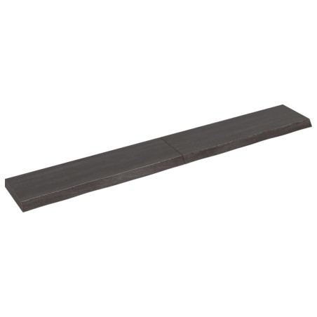 vidaXL Piano Bagno Grigio Scuro 200x30x6 cm Legno Massello Trattato