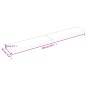 vidaXL Piano Bagno Grigio Scuro 200x30x6 cm Legno Massello Trattato