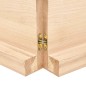 vidaXL Piano Bagno 220x40x6 cm in Legno Massello Non Trattato