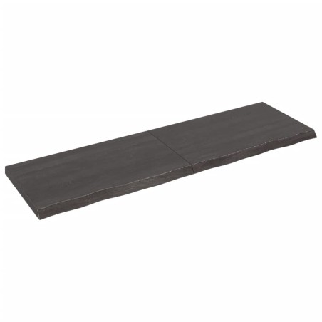 vidaXL Piano Bagno Grigio Scuro 200x60x6 cm Legno Massello Trattato