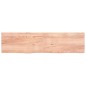 vidaXL Piano Bagno Marrone Chiaro 200x50x6 cm Legno Massello Trattato