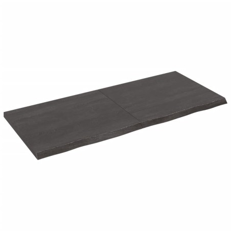 vidaXL Piano Bagno Grigio Scuro 140x60x4 cm Legno Massello Trattato