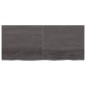 vidaXL Piano Bagno Grigio Scuro 140x60x4 cm Legno Massello Trattato