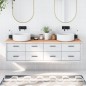 vidaXL Piano Bagno 180x30x4 cm in Legno Massello Non Trattato
