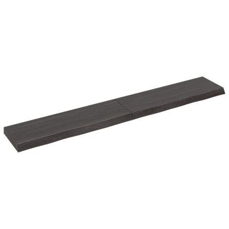 vidaXL Piano Bagno Grigio Scuro 180x30x6 cm Legno Massello Trattato