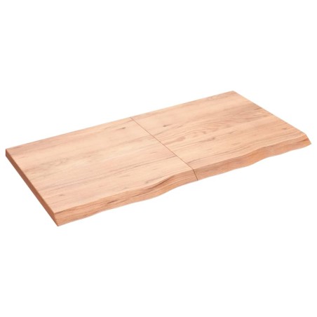 vidaXL Piano Bagno Marrone Chiaro 120x60x4 cm Legno Massello Trattato