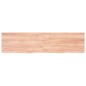 vidaXL Piano Bagno Marrone Chiaro 160x40x4 cm Legno Massello Trattato