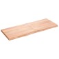 vidaXL Piano Bagno Marrone Chiaro 160x60x6 cm Legno Massello Trattato