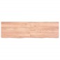 vidaXL Piano Bagno Marrone Chiaro 140x40x6 cm Legno Massello Trattato