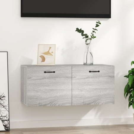 vidaXL Mobile a Parete Grigio Sonoma 80x36,5x35cm in Legno Multistrato