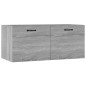 vidaXL Mobile a Parete Grigio Sonoma 80x36,5x35cm in Legno Multistrato vidaXL Mobile a Parete Grigio Sonoma 80x36,5x35cm in Legno Multistrato