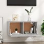 vidaXL Mobile a Parete Grigio Sonoma 80x36,5x35cm in Legno Multistrato vidaXL Mobile a Parete Grigio Sonoma 80x36,5x35cm in Legno Multistrato