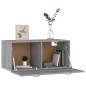 vidaXL Mobile a Parete Grigio Sonoma 80x36,5x35cm in Legno Multistrato vidaXL Mobile a Parete Grigio Sonoma 80x36,5x35cm in Legno Multistrato