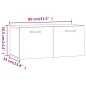 vidaXL Mobile a Parete Grigio Sonoma 80x36,5x35cm in Legno Multistrato vidaXL Mobile a Parete Grigio Sonoma 80x36,5x35cm in Legno Multistrato