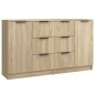 Credenze 2 pz Rovere Sonoma 60x30x70 cm in Legno Multistrato Credenze 2 pz Rovere Sonoma 60x30x70 cm in Legno Multistrato