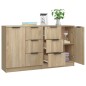 Credenze 2 pz Rovere Sonoma 60x30x70 cm in Legno Multistrato Credenze 2 pz Rovere Sonoma 60x30x70 cm in Legno Multistrato