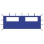 vidaXL Parete con Finestre per Gazebo 6x2 m Blu