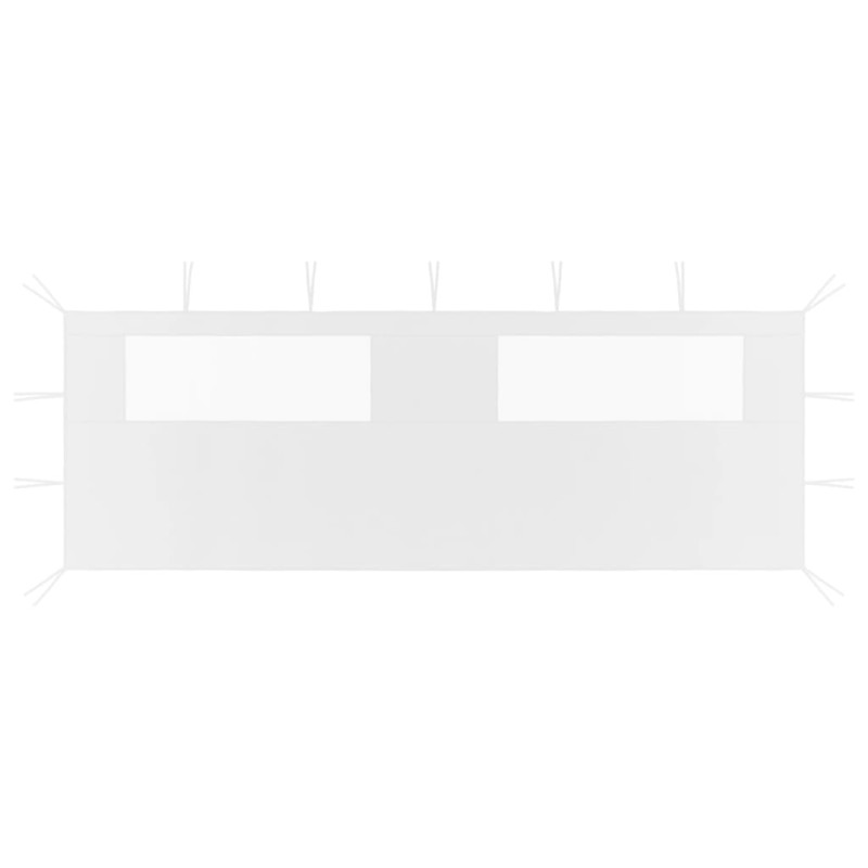 vidaXL Parete con Finestre per Gazebo 6x2 m Bianca vidaXL Parete con Finestre per Gazebo 6x2 m Bianca