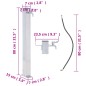 vidaXL Colonna d'Acqua da Giardino 80 cm Acciaio Inox Quadrato vidaXL Colonna d'Acqua da Giardino 80 cm Acciaio Inox Quadrato