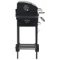 vidaXL Barbecue a Carbonella con Ripiano Inferiore Nero vidaXL Barbecue a Carbonella con Ripiano Inferiore Nero