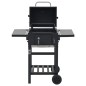 vidaXL Barbecue a Carbonella con Ripiano Inferiore Nero vidaXL Barbecue a Carbonella con Ripiano Inferiore Nero