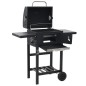 vidaXL Barbecue a Carbonella con Ripiano Inferiore Nero vidaXL Barbecue a Carbonella con Ripiano Inferiore Nero