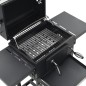 vidaXL Barbecue a Carbonella con Ripiano Inferiore Nero vidaXL Barbecue a Carbonella con Ripiano Inferiore Nero
