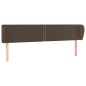 Testiera ad Orecchio Marrone 163x23x78/88 cm in Similpelle Testiera ad Orecchio Marrone 163x23x78/88 cm in Similpelle