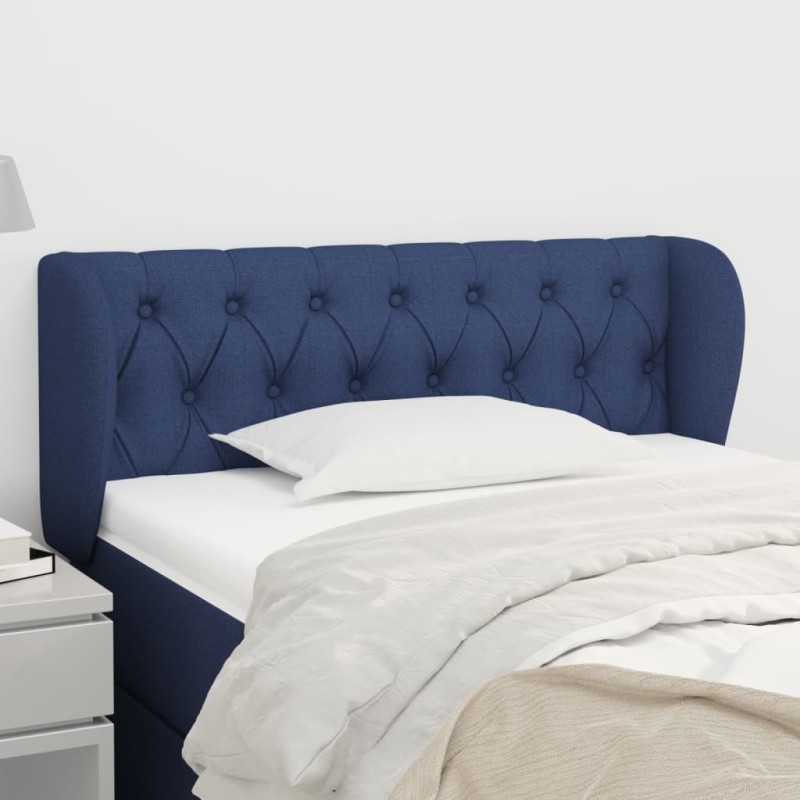 vidaXL Testiera ad Orecchio Blu 93x23x78/88 cm in Tessuto vidaXL Testiera ad Orecchio Blu 93x23x78/88 cm in Tessuto