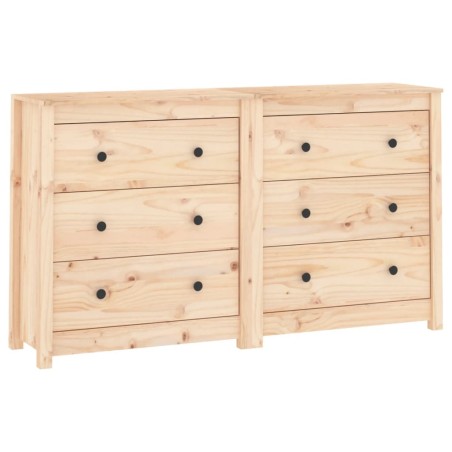 vidaXL Credenza 140x35x80 cm in Legno Massello di Pino