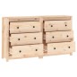 vidaXL Credenza 140x35x80 cm in Legno Massello di Pino