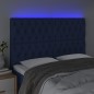 vidaXL Testiera a LED Blu 144x7x118/128 cm in Tessuto